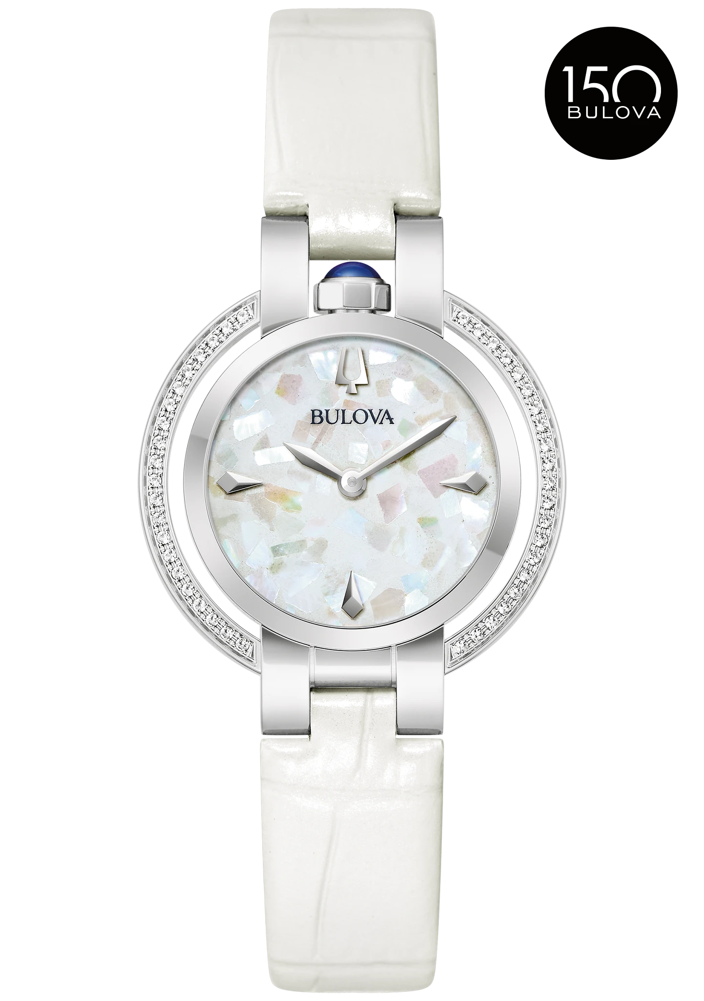 White Dial Leather Strap Rubaiyat Winter 96R254 | Bulova
